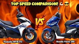 Yamaha NVX 155 V2 VS Honda Vario 160  TOP SPEED COMPARISON  GPS [upl. by Centeno]