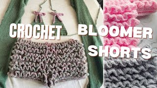 HOW TO CROCHET BLOOMER SHORTS beginners friendly bloomershorts brcrochet [upl. by Uzia]