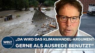 HOCHWASSER quotKann bisher nicht auf den Klimawandel zurückgeführt werdenquot Kritik an UrsachenDebatte [upl. by Ketchum]