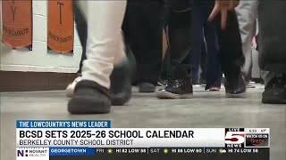 VIDEO Berkeley County School District 202526 school calendar selected [upl. by Yleve]