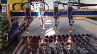 multitorch steel plate cnc flameoxyfuel cutting machine [upl. by Irving77]