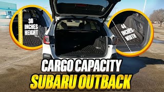 2023 Subaru Outback  True Cargo Capacity Given In Inches [upl. by Bomke]