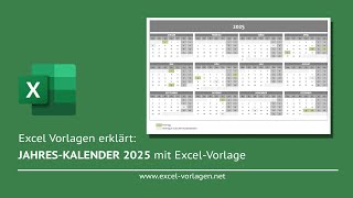 Kostenlose ExcelVorlage Jahreskalender 2025 mit Feiertagen amp Ferien – Inklusive PDF 📅 [upl. by Kerge]