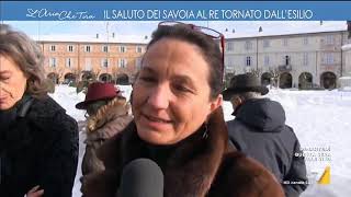 Il saluto dei Savoia al re tornato dallesilio [upl. by Adria]