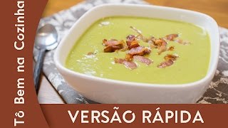 SOPA DE ERVILHA Versão Rápida  Receita de sopa de ervilha com bacon [upl. by Shererd]