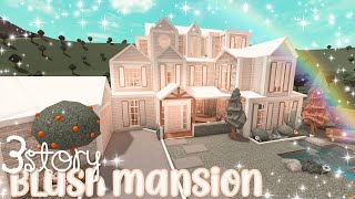 3 story blush mansion ❀  bloxburg speedbuild  luminto [upl. by Ynehteb]