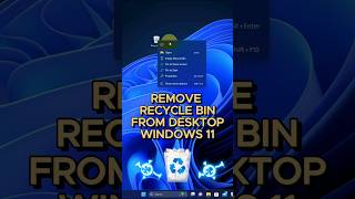 Remove Recycle Bin From Desktop in Windows 11 [upl. by Rudich]