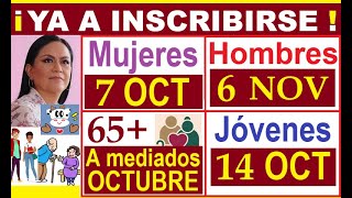 YA A INSCRIBIRSE MUJERES HOMBRES ADULTOS MAYORES JOVENES EN OCTUBRE Y NOVIEMBRE BIENESTAR Y CDMX [upl. by O'Mahony967]