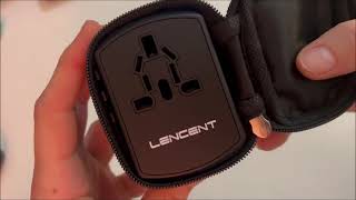 LENCENT Universal Travel Adapter International Charger with 3 USB Ports and TypeC REVIEW [upl. by Nani]