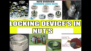 LOCKING DEVICE FOR NUTS AND TYPES AND ITS APPLICATIONS FITTER SECOND YEAR WEEK NO 54 NSQF LEVEL 5 [upl. by Noonan]