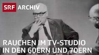 Rauchen als Selbstverständlichkeit im TV  Fernsehen früher  SRF Archiv [upl. by Enahc]