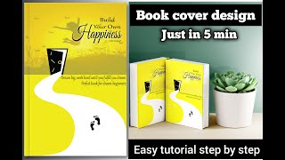 Create easy book cover design in illustrator design book cover step by step tutorial graphicdesign [upl. by Ainod]