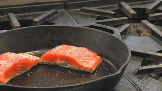 Alaska Copper River Sockeye Salmon Cooking Demonstration  Market District [upl. by Sonnnie]