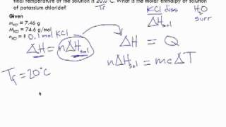 Molar Enthalpy Sample Problem 3 [upl. by Chassin946]