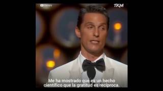 Discurso de Matthew Mcconaughey Oscars 2014 subtitulado español [upl. by Ennaul]