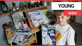 Tenyearold comic book fan sells his creations around the world  SWNS TV [upl. by Parthen]