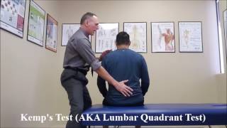 Kemps Test AKA Lumbar Quadrant Test [upl. by Kazmirci771]