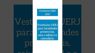 Vestibular UERJ 2025 Datas das Inscrições e Provas  Calendário do 1º Exame de Qualificação [upl. by Ecirtap927]