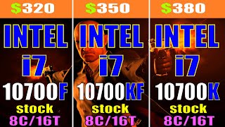 INTEL i7 10700F vs INTEL i7 10700KF vs INTEL i7 10700K  PC GAMES TEST [upl. by Evangelin]