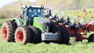 Fendt 1050 Vario  10 furrow Kuhn VariChallenger onland plowing  Plügen [upl. by Yreme]