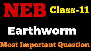 Class11 NEB  Most important Question of Earthworm  for NEB Class11 [upl. by Rossi]