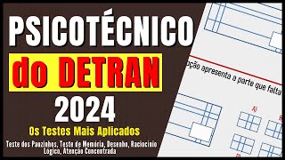 PSICOTÉCNICO do DETRAN 2024 OS TESTES MAIS APLICADOS no EXAME PSICOLÓGICO do DETRAN 2024 [upl. by Bolling]