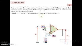 Exercices amplificateurs opérationnels [upl. by Ogden]