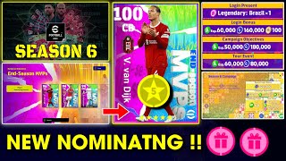 New Nominating Contract Pack  eFootball™ 2024 Season 6 Free Rewards Campaign Details 🤩🔔 [upl. by Cristin]