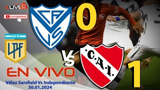 √ Vélez Sarsfield 0 Vs 1 Independiente En Vivo⚽Argentina Copa de la Liga Profesional⚽300120244 [upl. by Eberto]