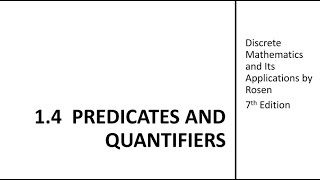 Predicates and Quantifiers  Discrete Mathematics [upl. by Ursi462]