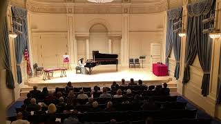 Newnew Hong  Weill Recital Hall Performance  Mendelssohn [upl. by Azerila16]