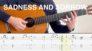 Sadness and Sorrow from Naruto  Fingerstyle Tutorial with TAB [upl. by Bambi]