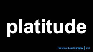 Platitude Definition [upl. by Shiff]