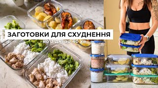 ЗАГОТОВКИ НА 3 дні за 40 ХВИЛИН 🥗 Як схуднути харчуючись смачно і не готувати кожен день [upl. by Vaas741]