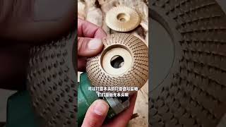 Angle grinder wood file woodworking grinding thorn disk wood woodworking viralvideo decoration [upl. by Nnaxor]