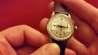 1937 Landeron 47 flyback chronograph vintage watch [upl. by Sibell770]