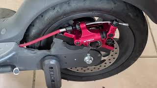 XTECH HB100 HYDRAULIC BRAKE INSTALLATION  M365 SCOOTER  ESSENTIAL  PRO2  PR0  1S MIJIA365 [upl. by Llednek]