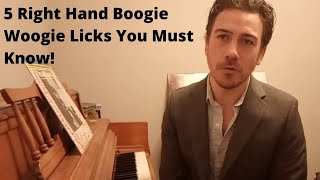 5 Boogie Woogie Licks You Must Know Part 1 [upl. by Idnyl77]