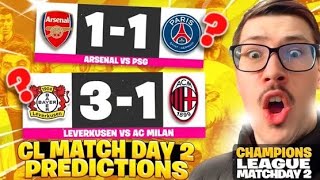 UEFA Champions League Matchday 2 day 1 Predictions [upl. by Paris]