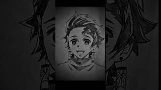 I draw Tanjiro from Demon slayer anime shortsfeed youtubeshorts viralshorts plzsubscribe [upl. by Oninrutas]