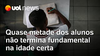 Quase metade dos alunos brasileiros não termina ensino fundamental na idade certa Sakamoto analisa [upl. by Eiggep]