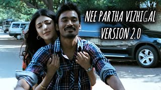 3  Nee Paartha Vizhigal Lyrics  Anirudh  VERSION 20 [upl. by Adnolohs]