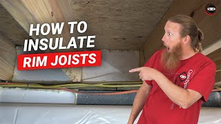 How To Insulate Crawl Space Rim Joists With Foam Board  Crawl Space Encapsulation [upl. by Esau]