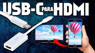 USB C para HDMI  Como conectar o Celular na TV [upl. by Vyky]