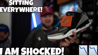 I AM SHOCKED THE 2024 JORDAN 3 quotBLACK CEMENTquot IS SITTING EVERYWHERE AND BELOW RETAIL [upl. by Eimareg]