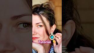 Modern Hoop Earrings Tutorial beadedjewelry handmadeearrings diyjewelry jewelrymakingprocess [upl. by Lovmilla]