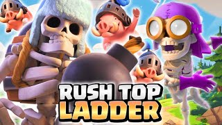 PREMIER GROS RUSH TOP LADDER AVEC MON DECK GÉANT SQUELETTE COCHONS ROYAUX [upl. by Dorcus]