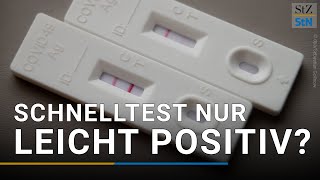 CoronaSchnelltest nur ganz leicht positiv  Was bedeutet das [upl. by Pangaro433]