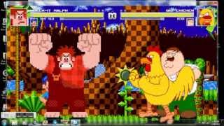 MUGEN wreck it ralph and fix it felix vs peter griffin and the giant chicken [upl. by Grimonia]