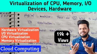 Virtualization of CPU Memory Hardware and IO Devices  Cloud Computing  Lec20 [upl. by Cross]